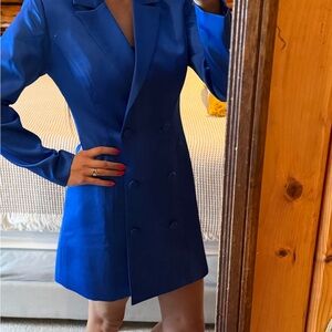 Adelyn Rae Royal Blue Double-Breasted Blazer